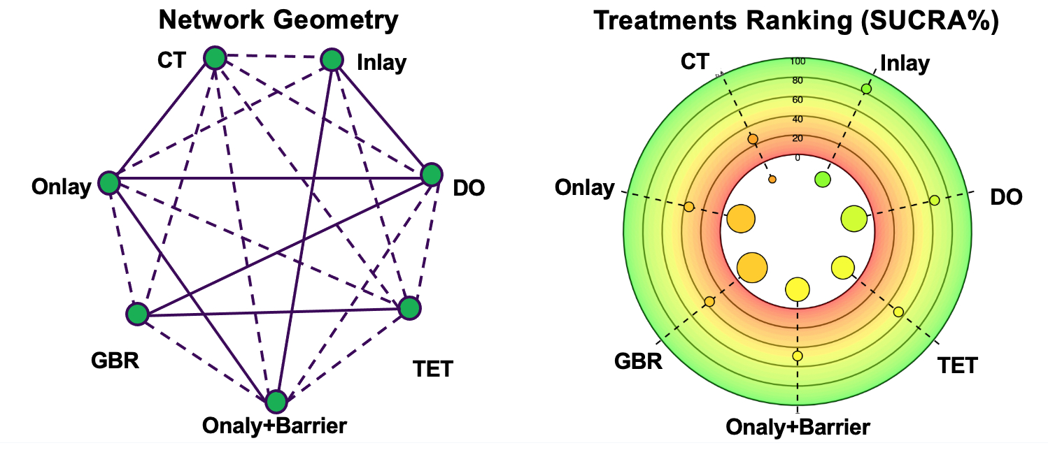 Network geometry and treatments ranking